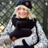 Rękawiczki handmade ze sznureczkiem ,,Czarny"