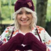 Stylowa czapka z pomponem HERO "Bordo"