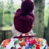 Stylowa czapka z pomponem HERO "Bordo"