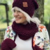Mały komin na szyję "Bordo"