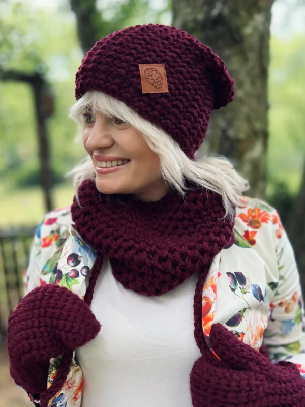 Mały komin na szyję "Bordo"