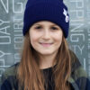 Czapka beanie dla dziecka logo kolorowe "Granat"