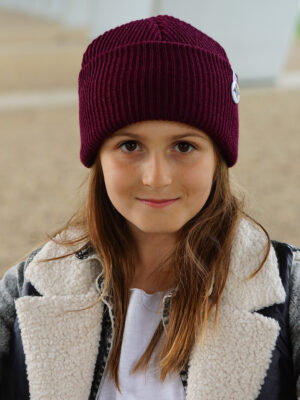 Czapka beanie dla dziecka logo kolorowe "Bordo"
