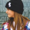 Czapka beanie dla dziecka logo kolorowe "Czarny"
