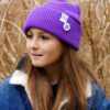 Czapka beanie dla dziecka logo kolorowe "Fiolet"