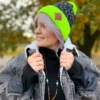 Czapka w panterkę "Neonowa"