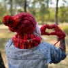 Czapka zimowa podszyta polarem FUN ,,Czerwienie"