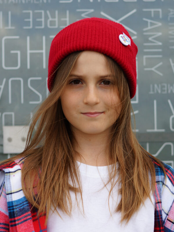 Czapka beanie dla dziecka logo kolorowe "Czerwony"