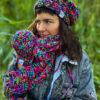 SZAL handmade "Czarne kolorki szalik"
