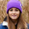 Czapka beanie dla dziecka logo kolorowe "Fiolet"