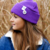 Czapka beanie dla dziecka logo kolorowe "Fiolet"