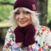 Rękawiczki handmade ze sznureczkiem ,,Bordo"