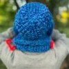 Czapka zimowa bez pompona NEVERLAND "Niebieskości"