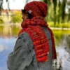 Męska czapka zimowa bez pompona NEVERLAND "Czerwienie"