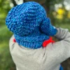 Czapka zimowa bez pompona NEVERLAND "Niebieskości"