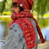 Męska czapka zimowa bez pompona NEVERLAND "Czerwienie"