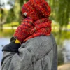 Męska czapka zimowa bez pompona NEVERLAND "Czerwienie"