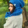 Czapka zimowa bez pompona NEVERLAND "Niebieskości"
