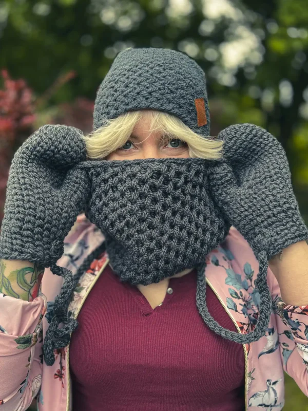 Mały komin handmade "Ciemny szary"