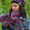 SZAL handmade "Czarne kolorki szalik"