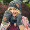 Mały komin handmade "Ciemny szary"