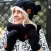 Rękawiczki handmade ze sznureczkiem ,,Czarny"