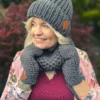 Mały komin handmade "Ciemny szary"