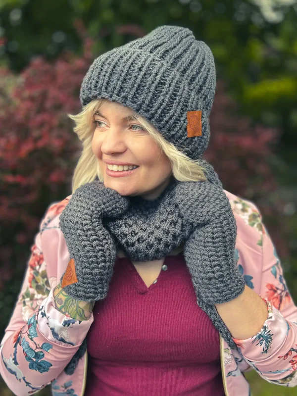 Mały komin handmade "Ciemny szary"