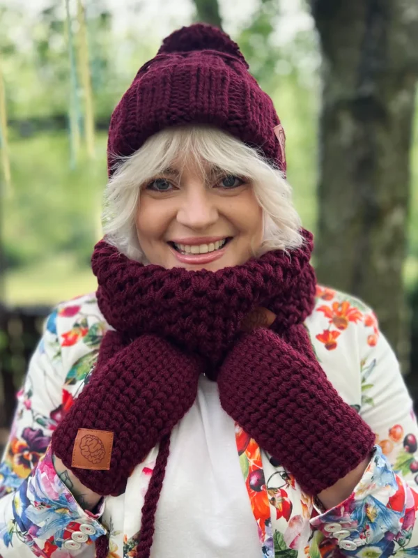 Mały komin na szyję "Bordo"
