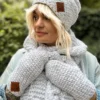 Ciepła czapka zimowa EXPLORER ,,Wybielony szary"