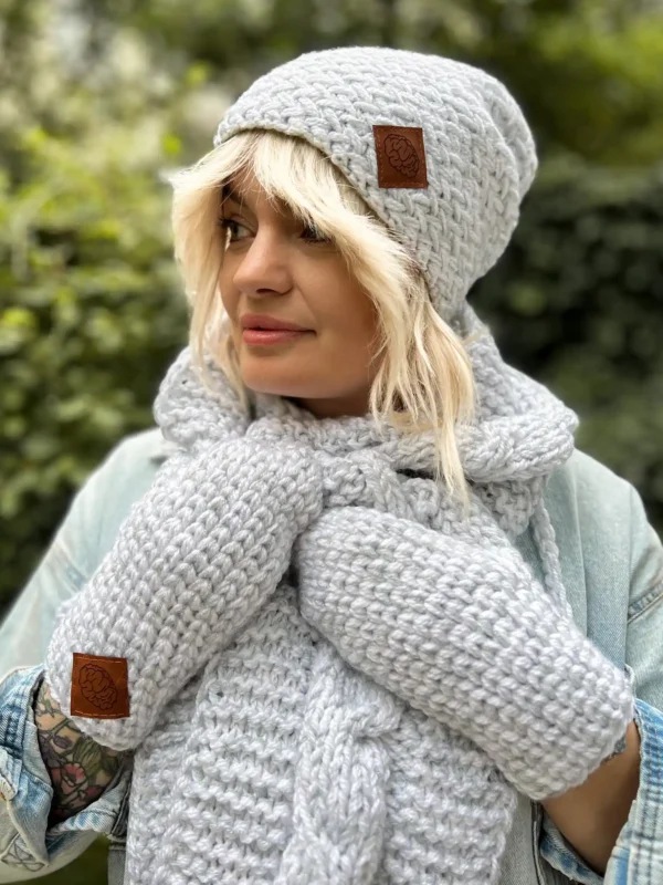 Ciepła czapka zimowa EXPLORER ,,Wybielony szary"