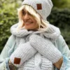 Ciepła czapka zimowa EXPLORER ,,Wybielony szary"