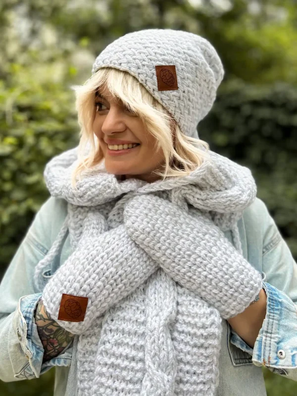 Ciepła czapka zimowa EXPLORER ,,Wybielony szary"