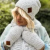 SZAL handmade "Wybielony szary szalik"