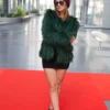 Luźna czapka z pomponem JOY ,,Bordo"