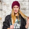 Czapka slouchy logo kolorowe "Bordo"