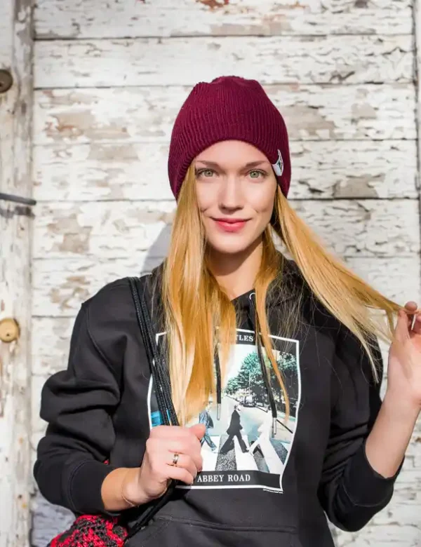 Czapka slouchy logo kolorowe "Bordo"