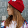 Czapka beanie dla dziecka logo kolorowe "Czerwony"
