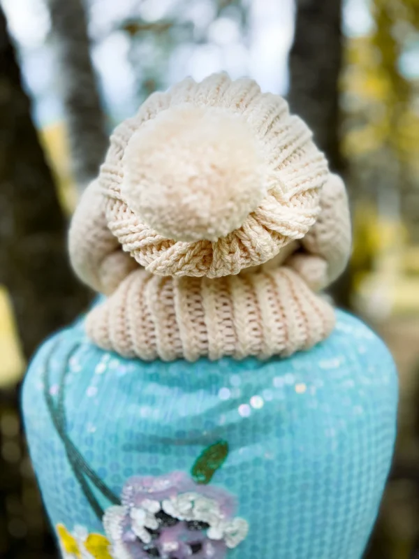 Czapka zimowa podszyta polarem FUN "Ecru"