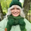 Czapka z dużym pomponem EUFORIA ,,Soczysta zieleń"