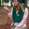 Komin ręcznie robiony "Ciemny zielony"