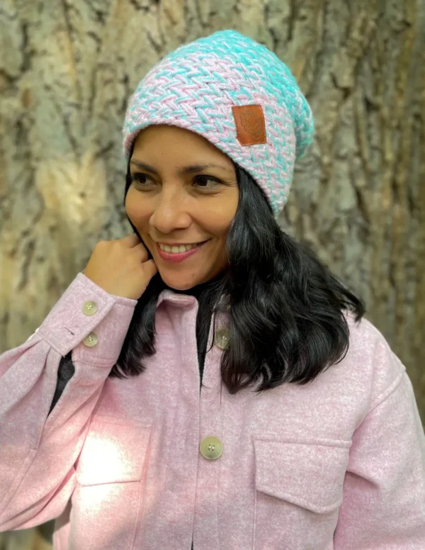 Czapka ręcznie robiona EXPLORER "Cukierki"