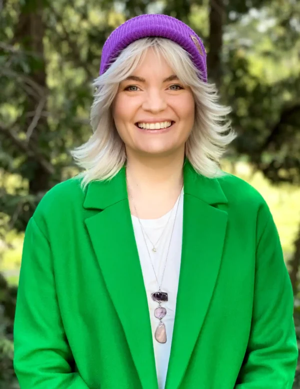 Czapka beanie logo ekoskórka "Fiolet"