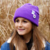 Czapka beanie dla dziecka logo kolorowe "Fiolet"