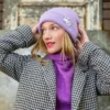 Czapka slouchy logo kolorowe "Jasny fiolet"