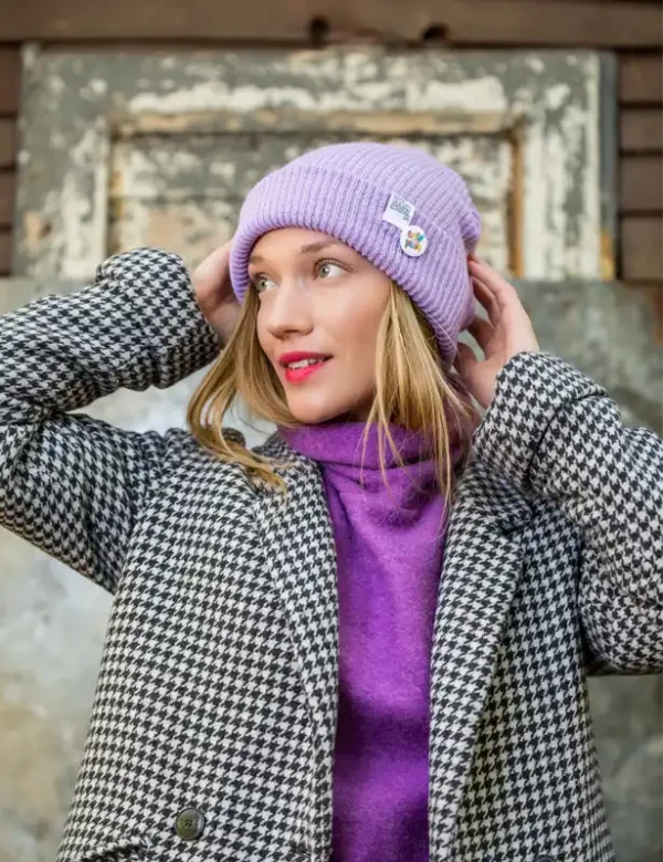 Czapka slouchy logo kolorowe "Jasny fiolet"
