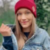 Czapka beanie logo ekoskórka "Czerwony"