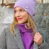 Czapka slouchy logo kolorowe "Jasny fiolet"