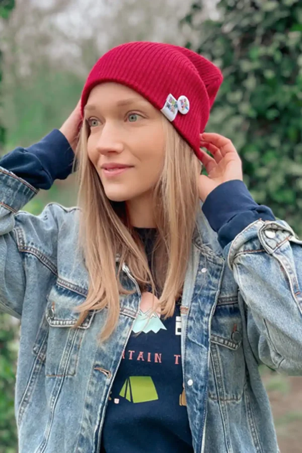 Czapka slouchy logo kolorowe "Czerwony"