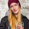 Czapka wywijana logo kolorowe "Bordo"